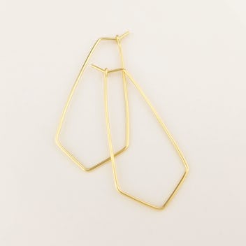 Aris Designs 14k Chevron Hoop Earrings