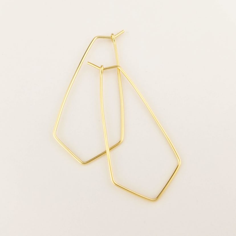 Aris Designs 14k Chevron Hoop Earrings