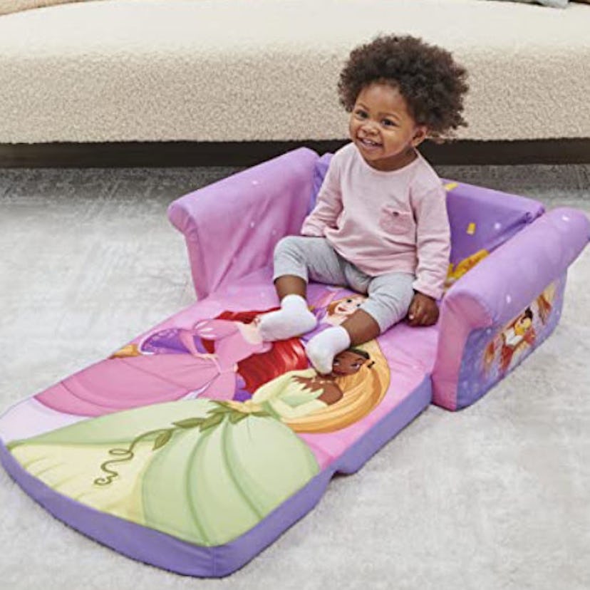 Marshmallow Furniture Princess 2-In-1 Foam Lounger