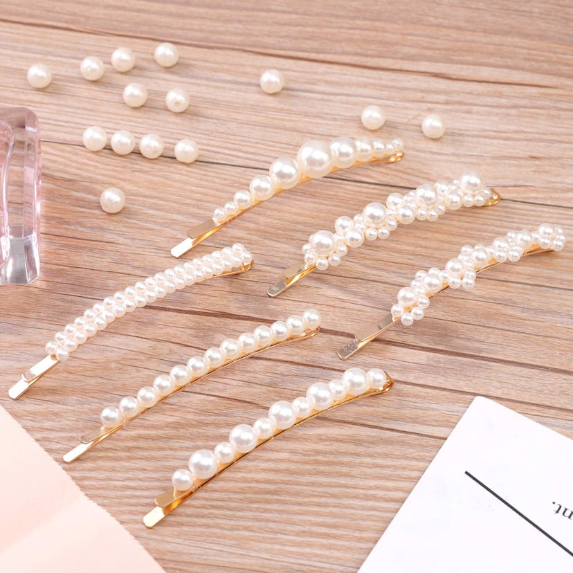 E-accexpert 12-Piece Pearl Hair Clips