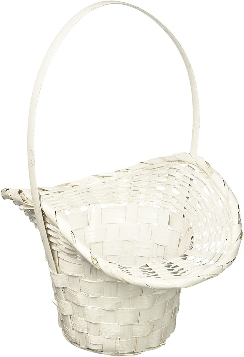 Wald Imports White Bamboo Easter Basket