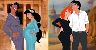 Artist Reimagines Disney Princesses As Modern Pregnant Women