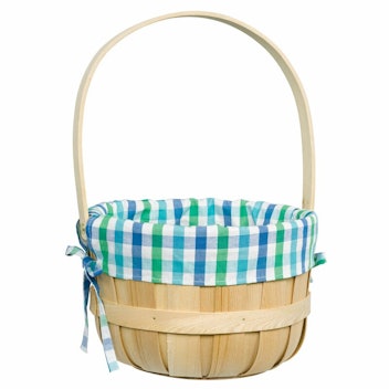 Easter Round Chip Solid Wood Basket