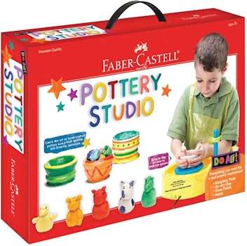 Pottery Wheel, Dinosaur Art Craft Kit, DIY Pottery Studio with USB Cord,  Craft Activity, Artist Studio, Ceramic Machine with Air-Dry Clay,  Educational