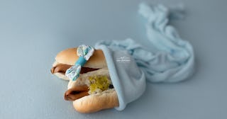 Ute-Christin Cowan Photography hot dog newborn photo