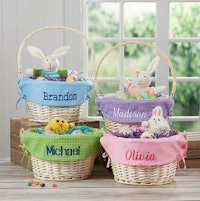 Personalized Willow Easter Basket with D...