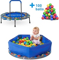 smarTrike Folding Activity Center With Trampoline & Ball Pit