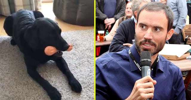 Andrew Cotter and his dog