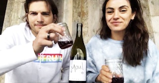 Ashton Kutcher And Mila Kunis Launch 'Quarantine Wine' To Benefit COVID Relief Efforts