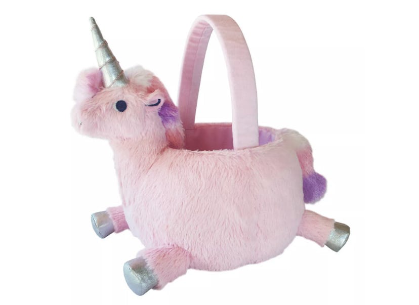 Spritz 8" Plush Easter Basket Unicorn