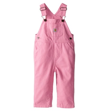 Carhartt Girls' Little Washed Miscrosanded Canvas Bib Overall