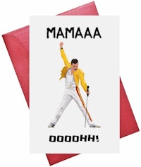 Colormoon Freddy Mercury Mama Mothers Day Card