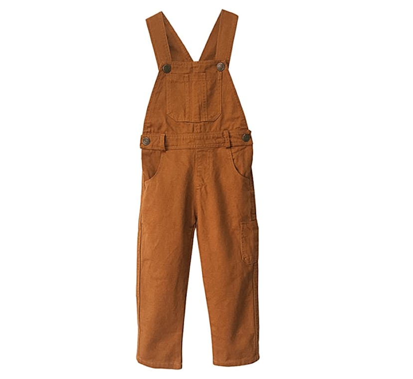 Grandwish Boys' Brown Bib Overall