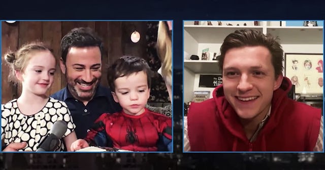 Tom Holland Dresses As Spiderman To Surprise Jimmy Kimmel's Son For His Birthday