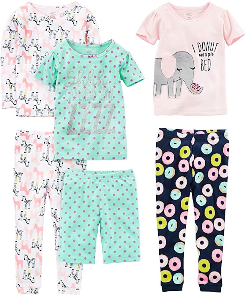Simple Joys by Carter's Girls Pajama Sets (3 Pairs)