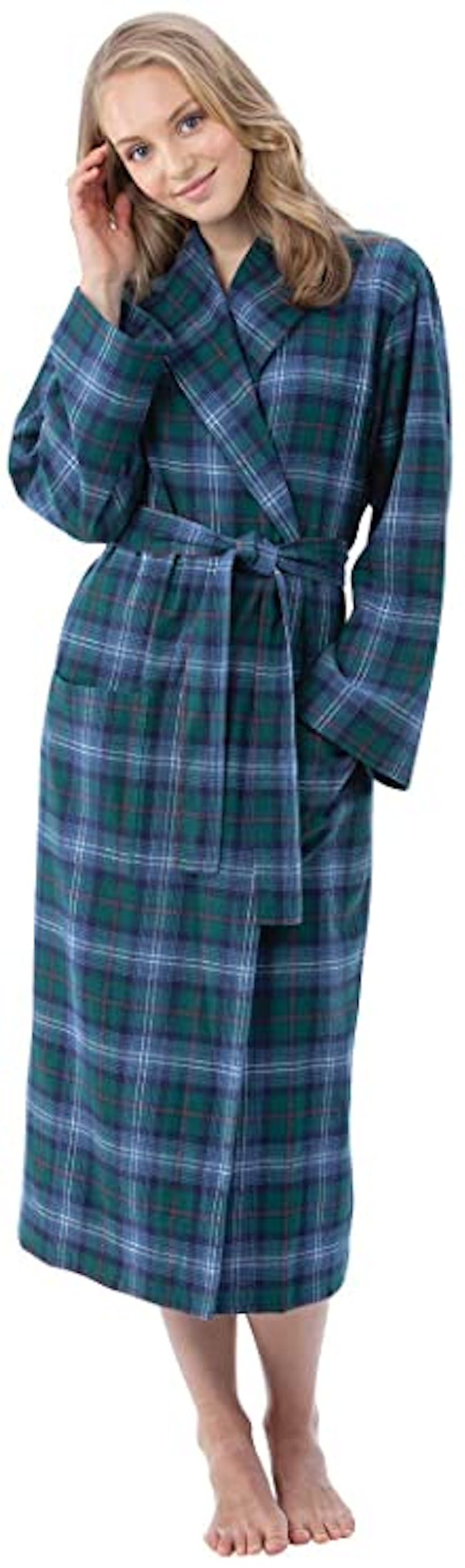 PajamaGram Cotton Flannel Robe