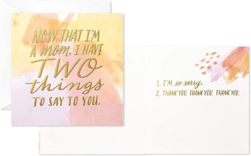 Hallmark Studio Ink Now That I'm a Mom Mothers Day Card 