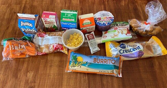 pile of food on floor