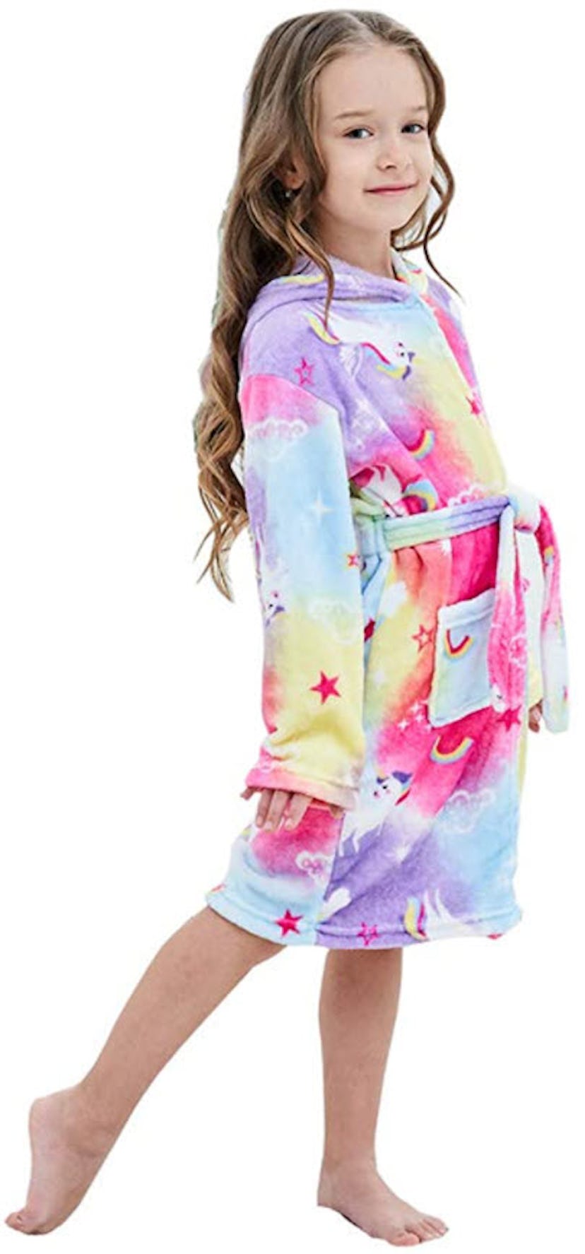 Children's Flannel Unicorn Bathrobe