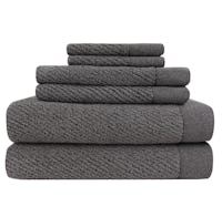 Everplush Hokime Ribbed Bath Towel Set