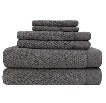 Everplush Hokime Ribbed Bath Towel Set
