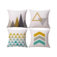 BLUETTEK Geometric Square Throw Pillow Covers