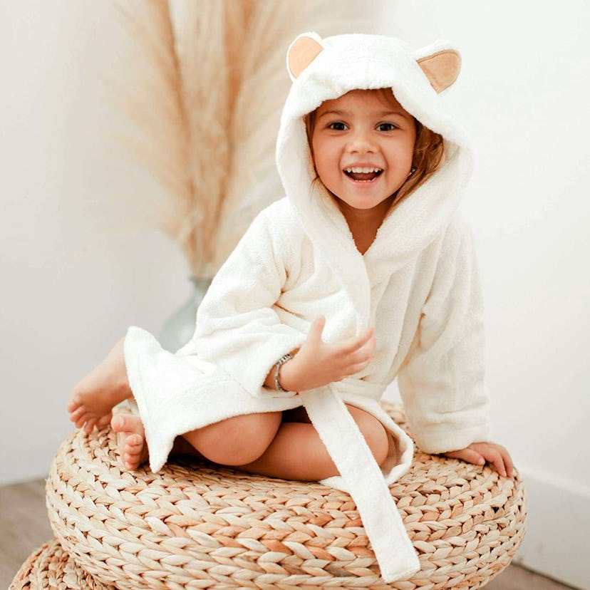 Natemia Bamboo Hooded Bathrobe for Kids