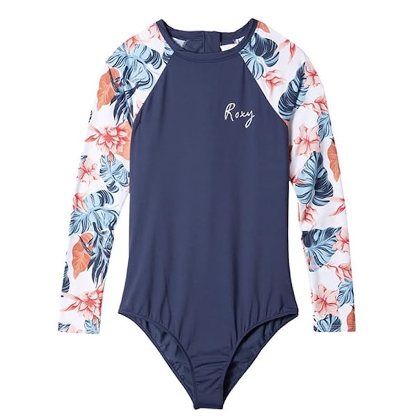 Roxy Long Sleeve One-Piece Swimsuit Rash Guard