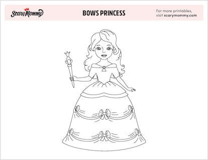 Princess Coloring Pages: Bows Princess