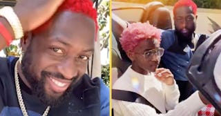 Dwyane Wade & Daughter Zaya Sport Matching Quarantine Hair