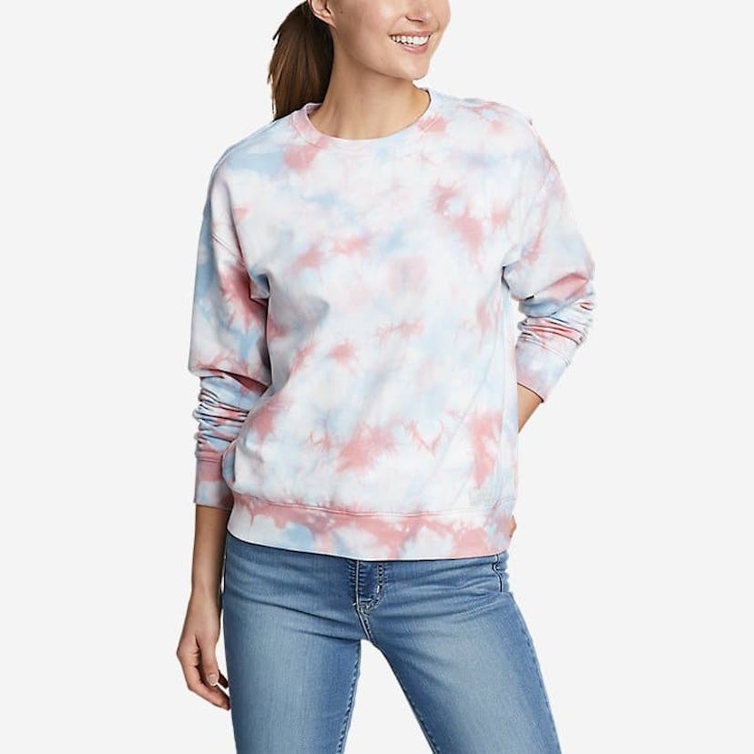 Cozy Camp Crewneck Tie Dye Sweatshirt