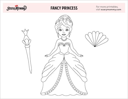 Princess Coloring Pages: Fancy Princess