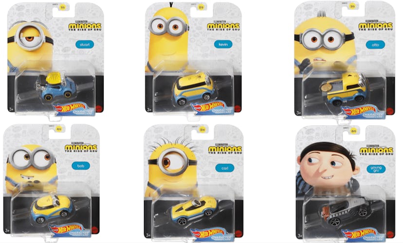 Minions: The Rise of Gru Collectible Toy Cars by Hot Wheels