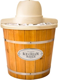 Nostalgia Wood Bucket 4 Qt Ice Cream Maker