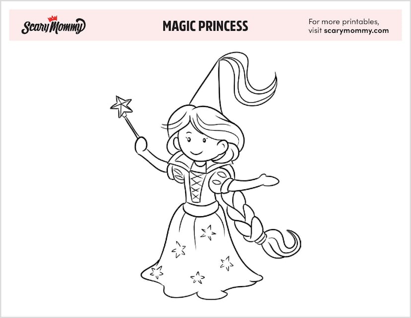 Princess Coloring Pages: Magic Princess