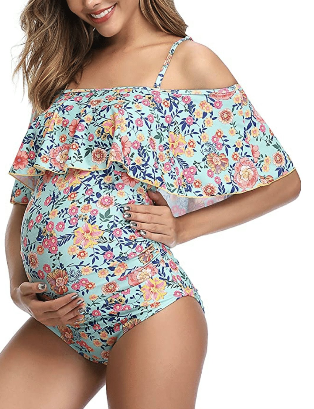 A Pea the Pod Square Neck Classic Maternity One-Piece Swimsuit
