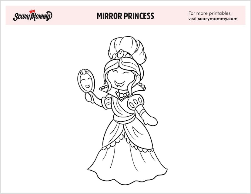 Princess Coloring Pages: Mirror Princess
