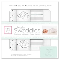 SwaddleDesigns Cotton Muslin Swaddle Blankets (set of 4)