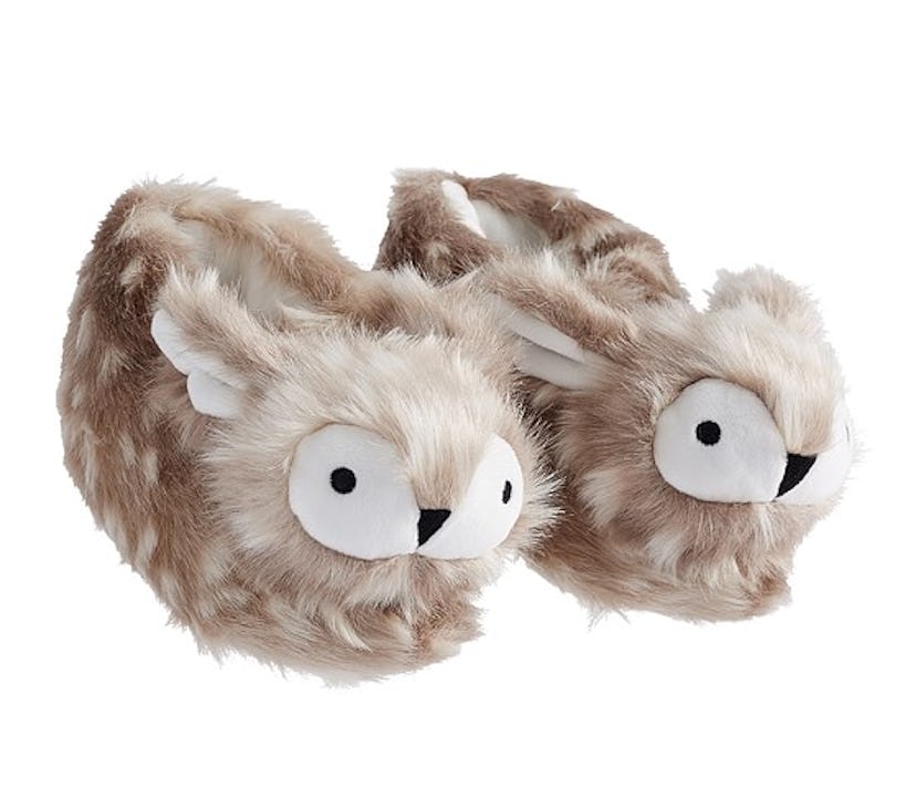 Pottery Barn Kids Critter Faux-Fur Slippers