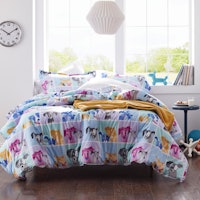The Company Store Puppy Photos Organic Cotton Kids Duvet Cover