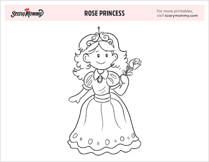 Princess Coloring Pages: Rose Princess