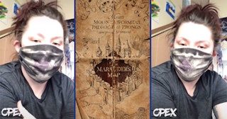 Stefanie Hook Marauder's Map face mask