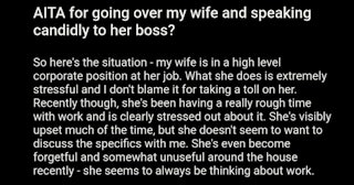 Guy Wants To Know If He's The A**hole For Discussing His Wife's Job With Her Boss