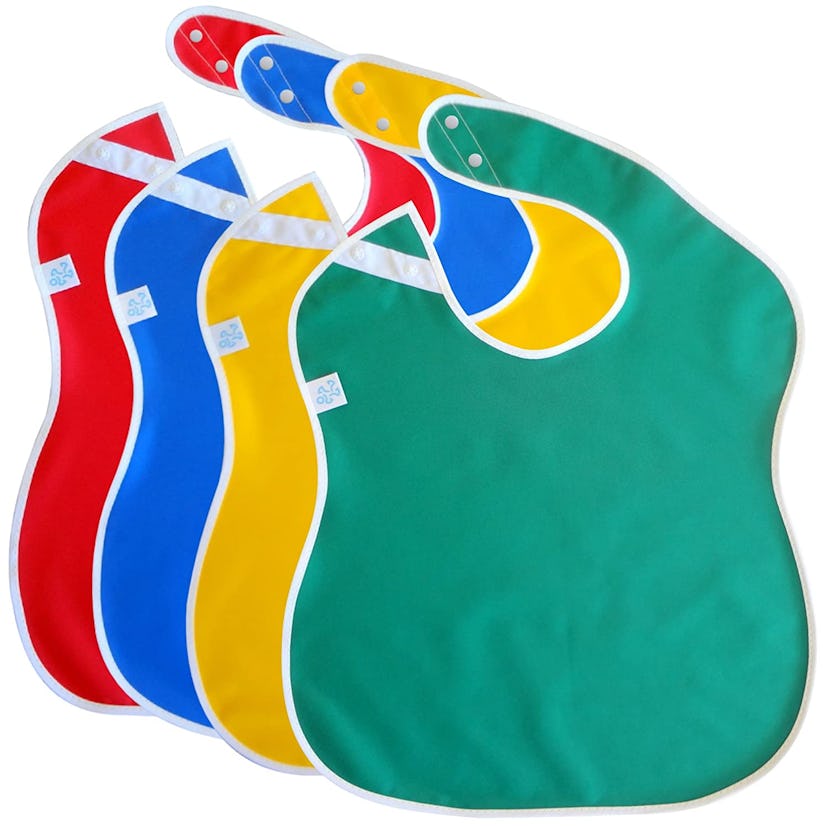 Toppy Toddler Large Waterproof Baby Bibs 4 Pack