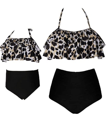 KABETY Leopard Mommy and Me Two Piece Set
