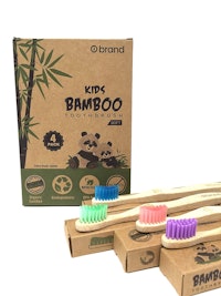 Kids Bamboo Toothbrush 4-Pack