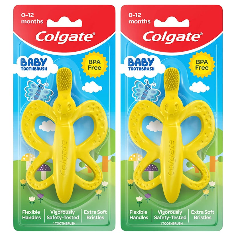 Colgate Baby Toothbrush and Teether for Kids 2 Pack