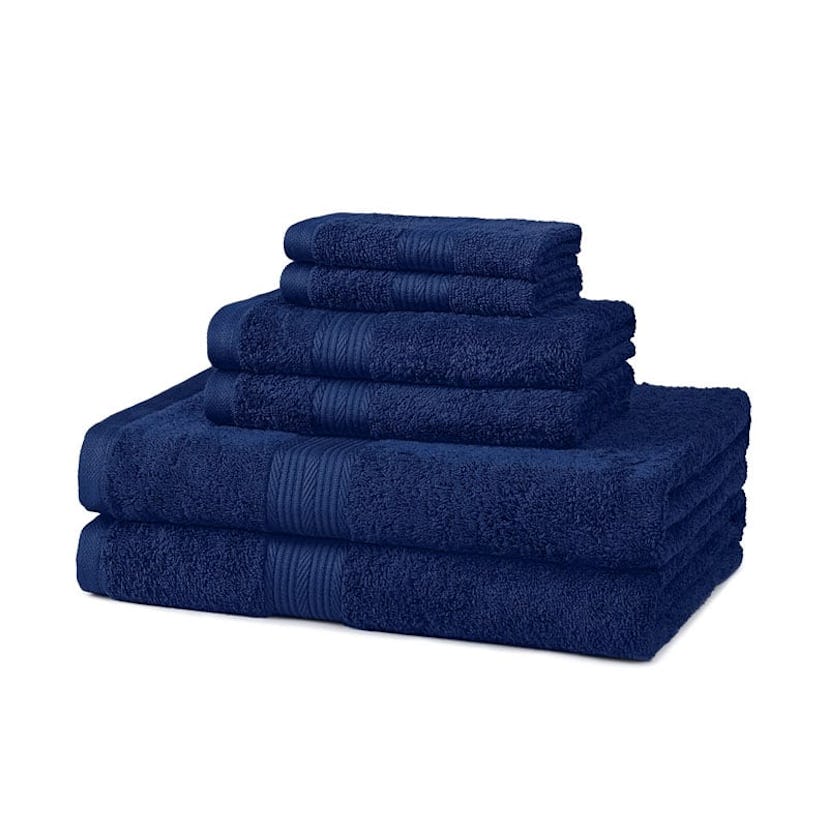 AmazonBasics 6-Piece Fade-Resistant Bath Towel Set