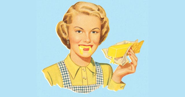 Woman Eating Butter