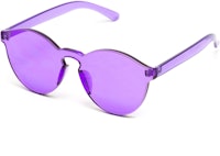 Colorful Transparent Round Super Retro Sunglasses